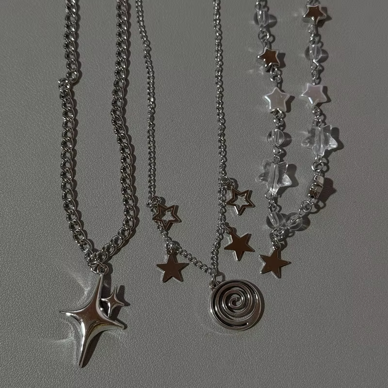 Meerlaagse ketting met sterbed - Layered Pendant Necklace Aesthetic recensie en prijs