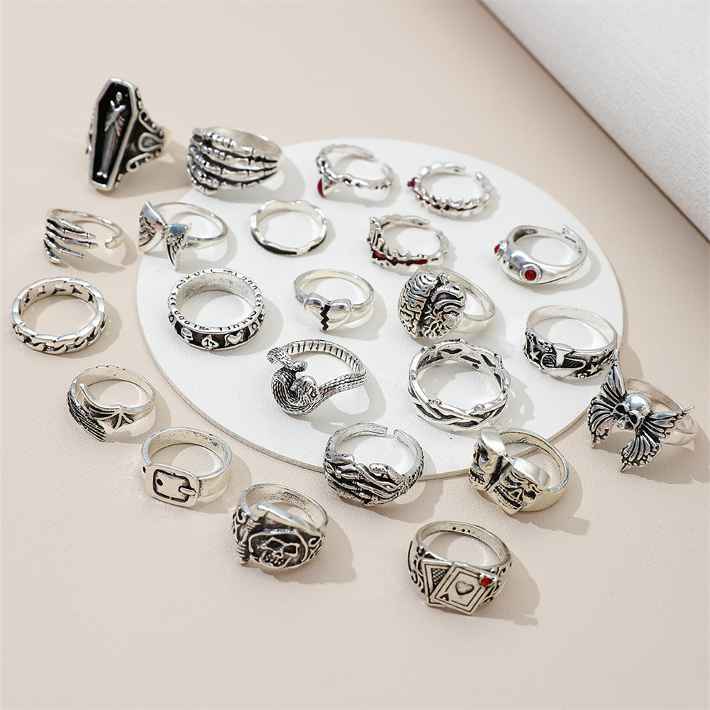 23-delige set punk geometrisch - Vintage Punk Knuckle Rings Set recensie en prijs